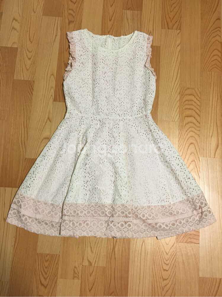 분홍&화이트원피스--0