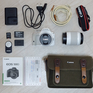 캐논EOS 100D 화이트 / 더블렌즈+리모콘+여