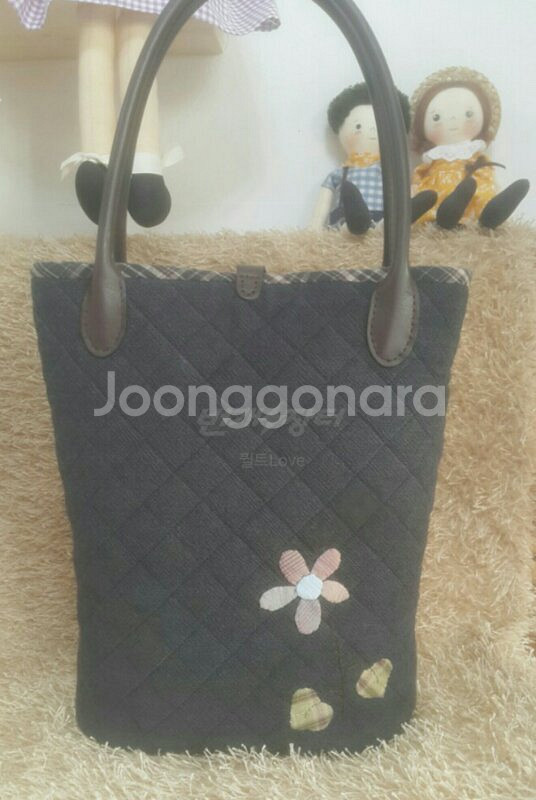 퀼트 꽃화분 토드백--1