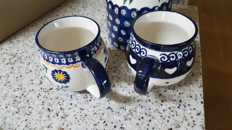 폴란드산 파뷔에 브랜드 도자기  머그 세트외 수저 이미지