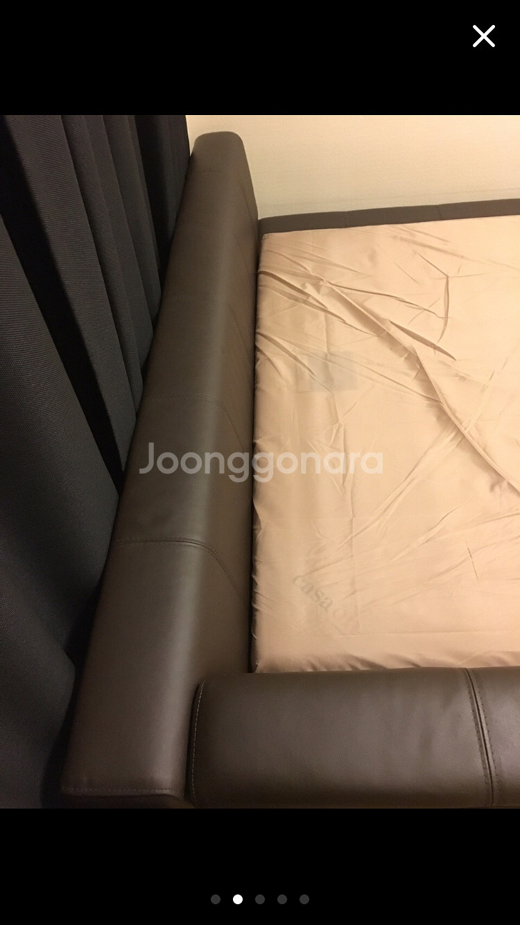 까사미아 까사온 퀸사이즈 퀸사이즈 가죽 침대 겸 --1