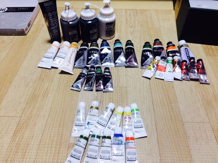liquitex,알파,신한 아크릴 물감 이미지