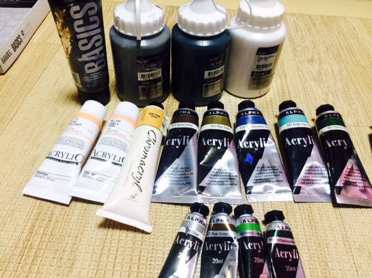 liquitex,알파,신한 아크릴 물감--5