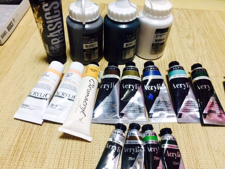 liquitex,알파,신한 아크릴 물감 이미지