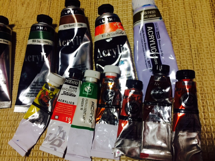 liquitex,알파,신한 아크릴 물감--6