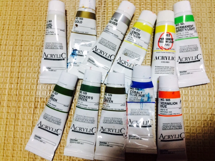 liquitex,알파,신한 아크릴 물감 이미지