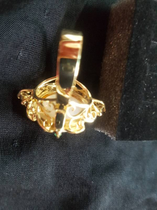 18k쓰부다이아에메랄드루비진주진주반지--2