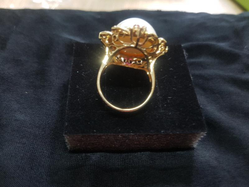 18k쓰부다이아에메랄드루비진주진주반지--3