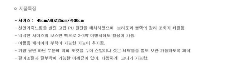 란체티 보스턴백 여행가방 캐리어가방 이미지