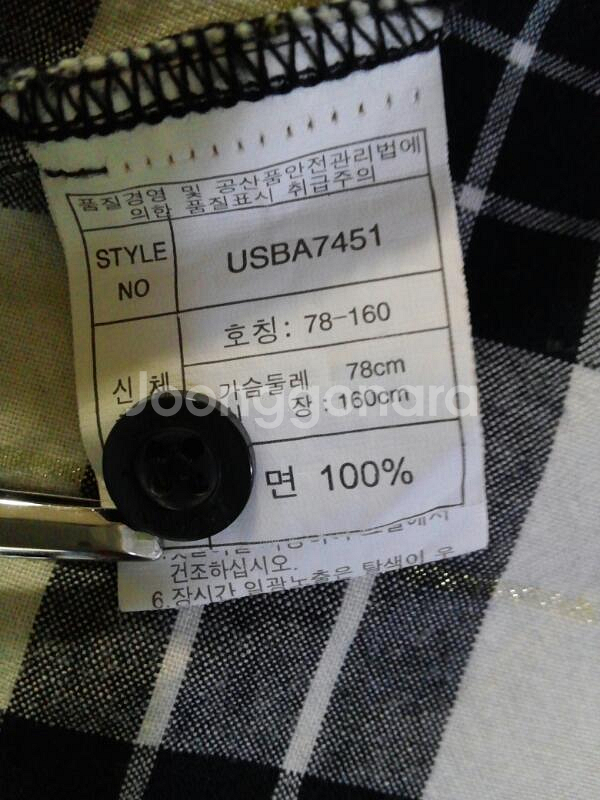 [160] 이랜드 월드 아동 면체크 블라우스--8