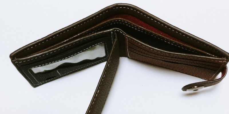 미사용 쌈지 남성용 지갑 팔아요 이미지