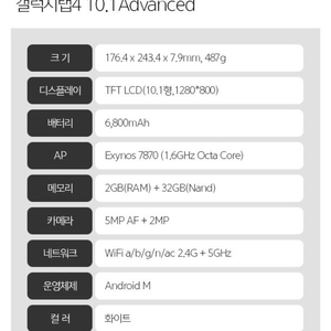 (미개봉)갤럭시탭4 10.1 Advanced