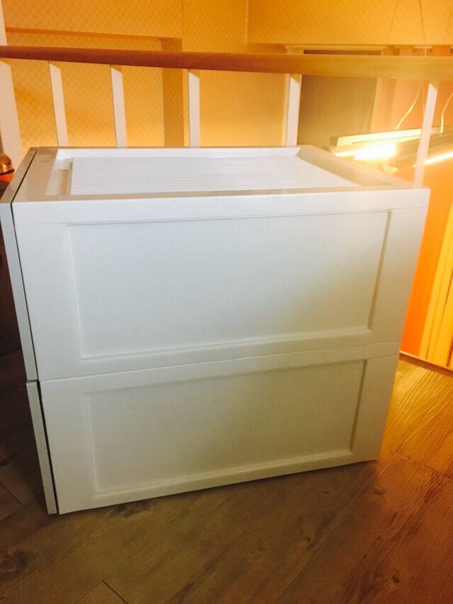 흰색 서랍 2개팜 (겹치기 가능) 이미지