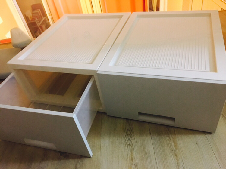 흰색 서랍 2개팜 (겹치기 가능) 이미지