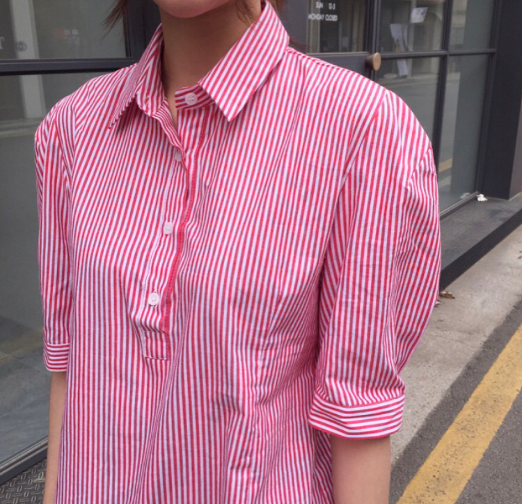 헤이주 스트라이프 원피스--4