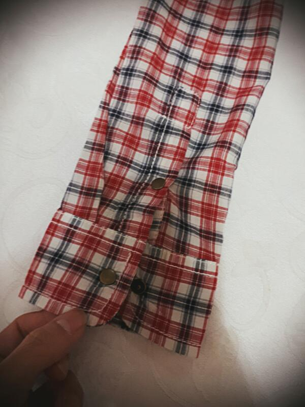 (새상품/택포)자라 체크남방--2