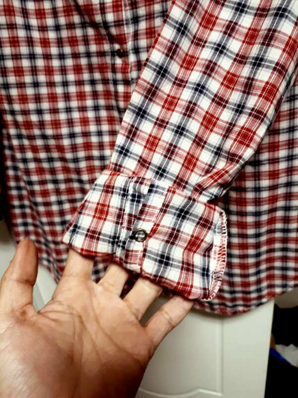 (새상품/택포)자라 체크남방--3