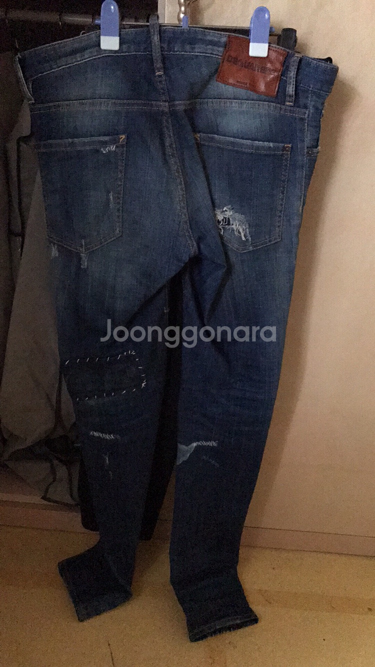 디스퀘어드 블랙생지진 , 데미지뒷무릎패치진 판매합--3