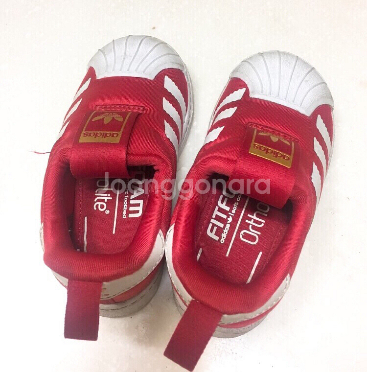 아디다스키즈 슈퍼스타360 레드 130 팝니다--2