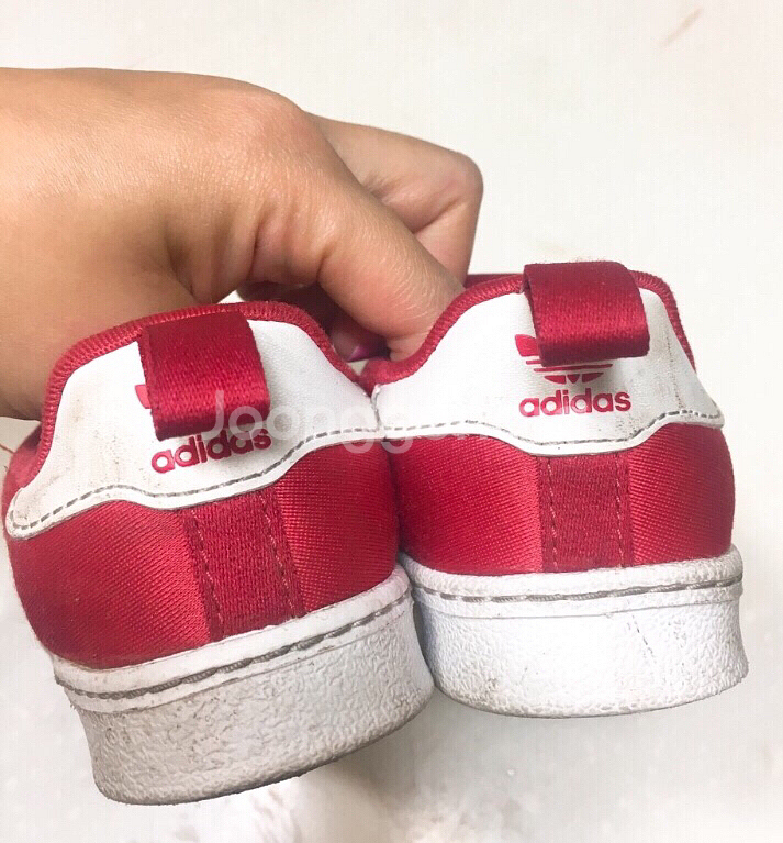 아디다스키즈 슈퍼스타360 레드 130 팝니다--3