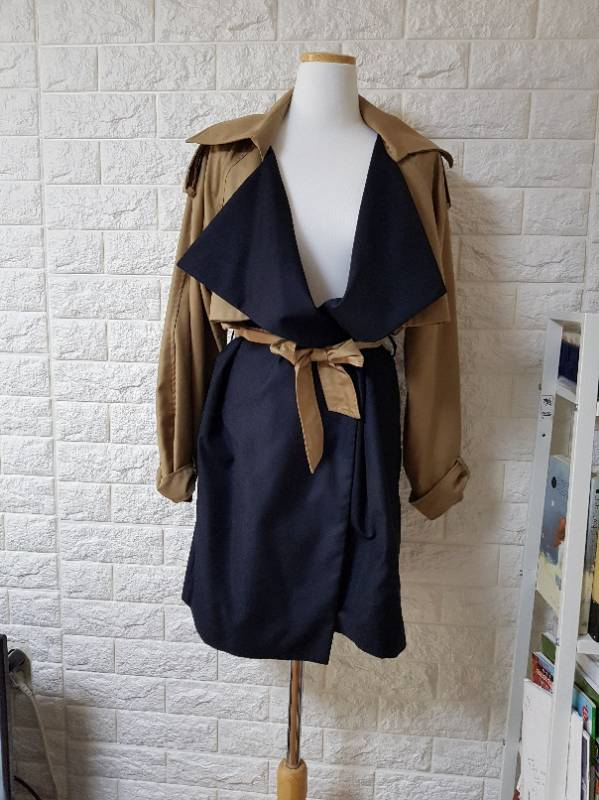 택포66/배색코트--1