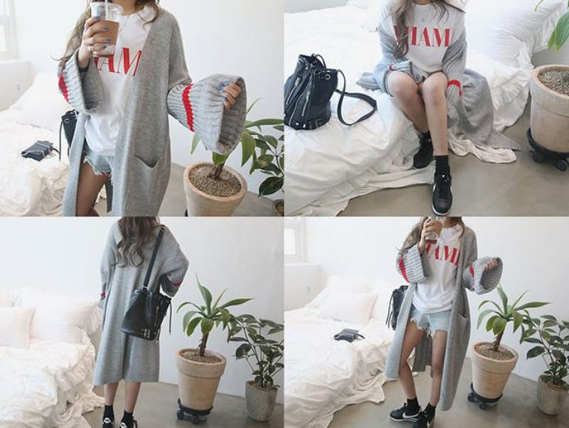 이뿐 테잎 롱 가디건--1