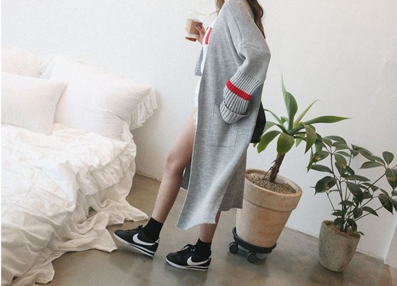 이뿐 테잎 롱 가디건--2