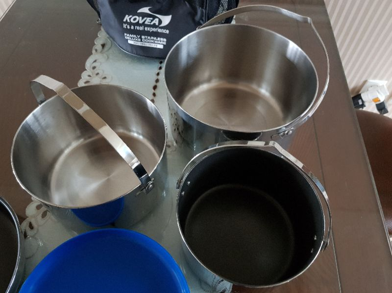 코베아 쿡웨어 코펠  통3중 스덴 (패밀리 스텐레 이미지