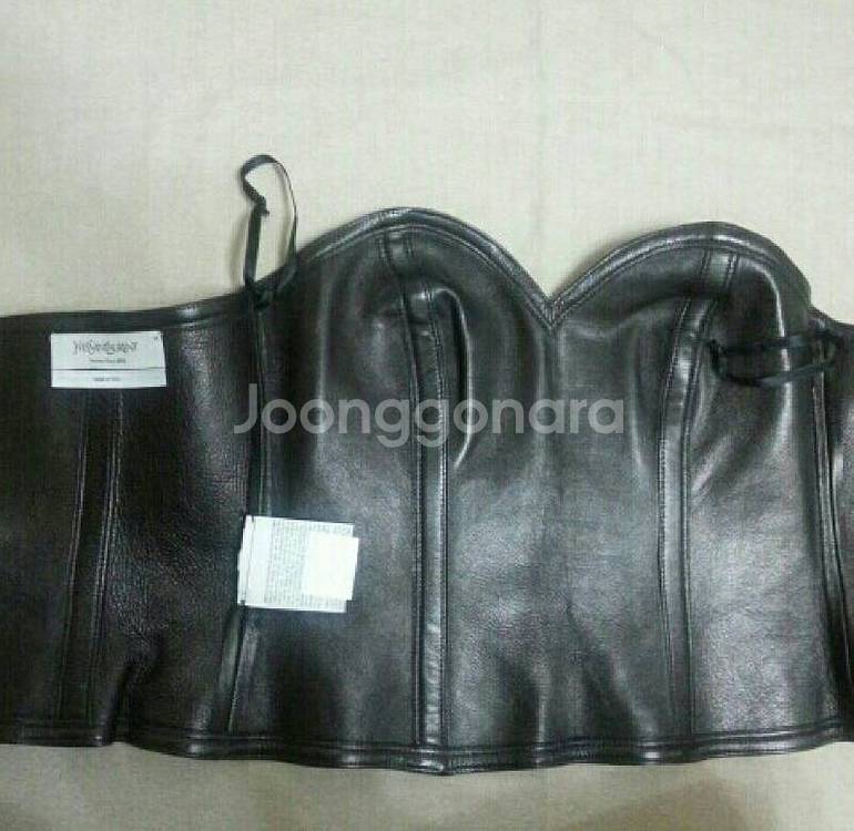 입생로랑 램스킨100%뷔스티에--4