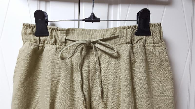 린넨 밴딩 팬츠 이미지