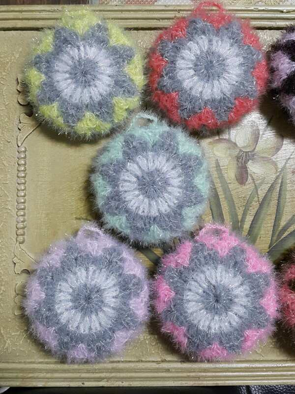 핸드메이드 수세미--1