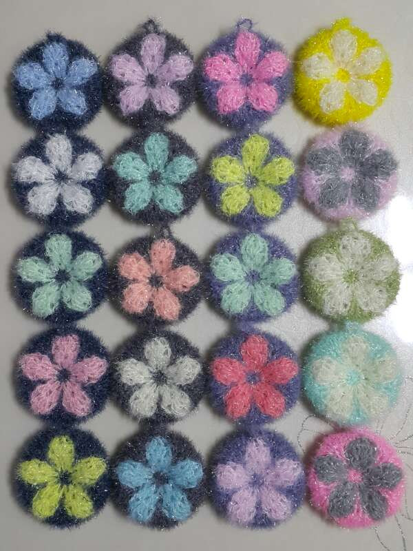 핸드메이드 수세미--5