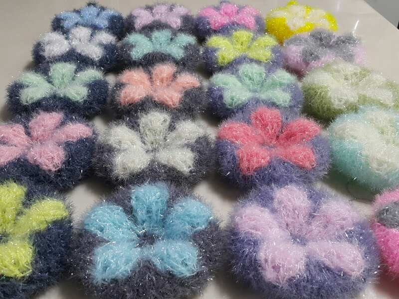 핸드메이드 수세미--6