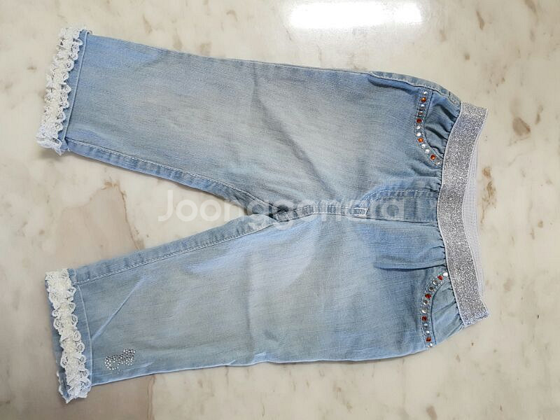 프랜치캣 여아 큐빅 청바지--0