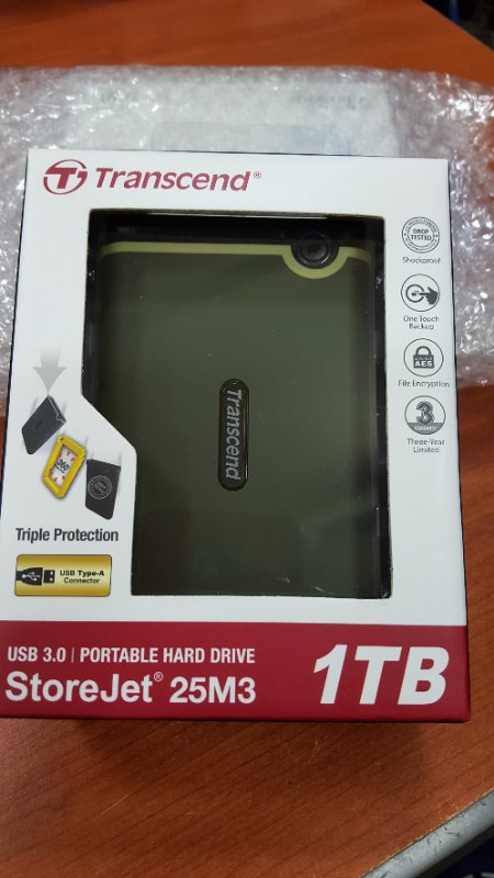 Transcend 1TB 외장하드 신품 미개봉 --1
