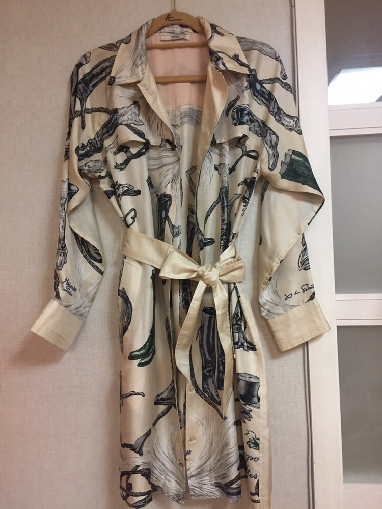 프라다실크 바바리_55사이즈--1