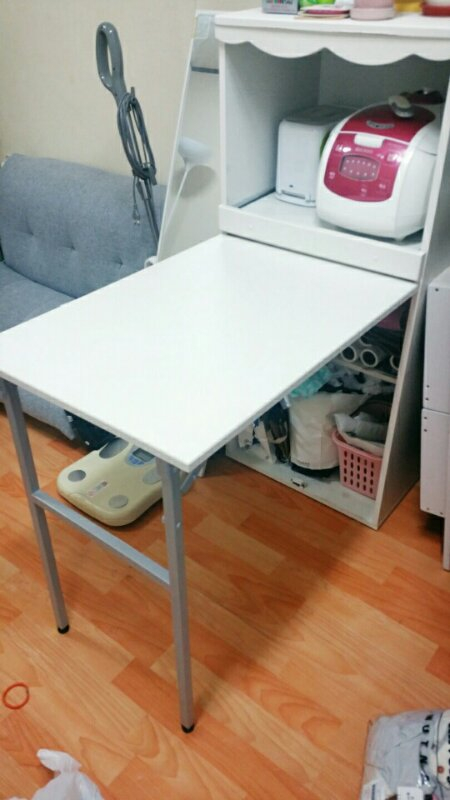 접이식 식탁 겸 렌지대 12->6만원 *식탁의자(--1