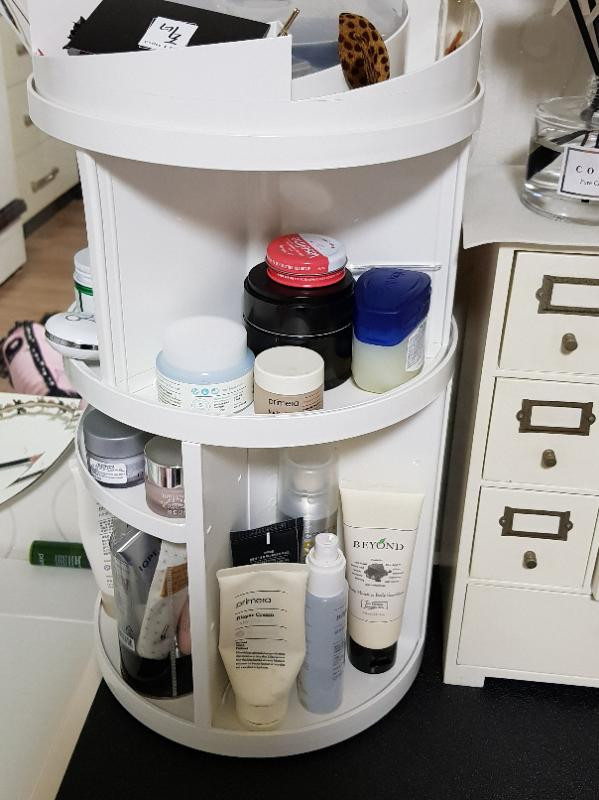 화장품정리대 3단타워형(뚜껑포함) 이미지