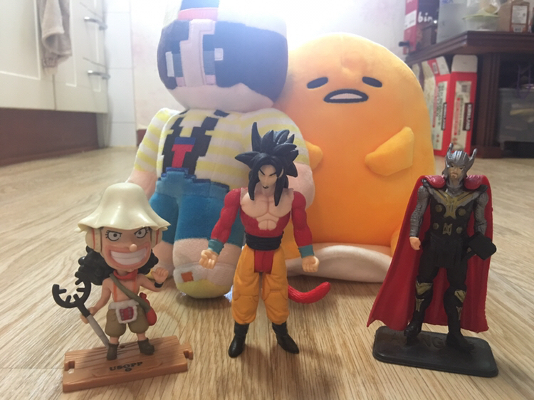 도티 달걀 인형 손오공 토르 원피스 피규어--2