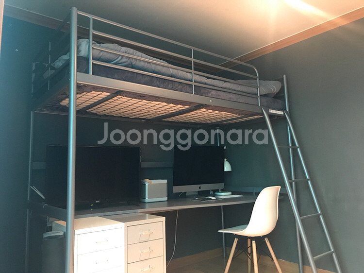 이케아철재 이층침대 팝니다--2
