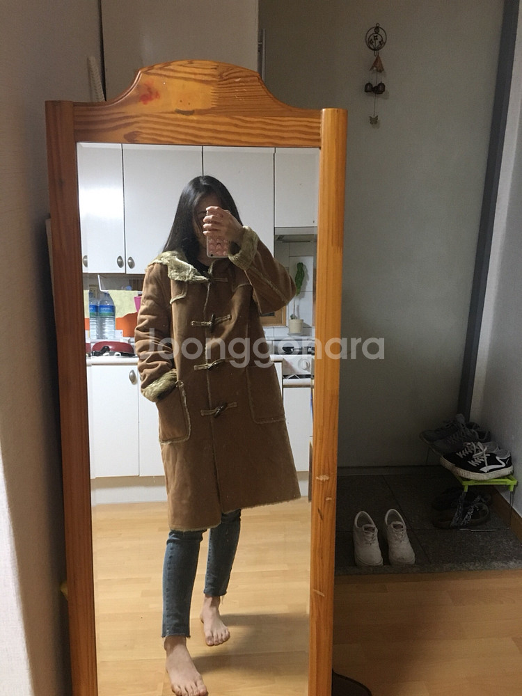 무스탕 떡볶이코트--1