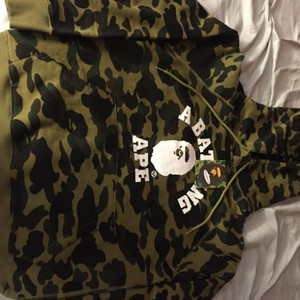 [L] 베이프 후드/bape 1st camo pu