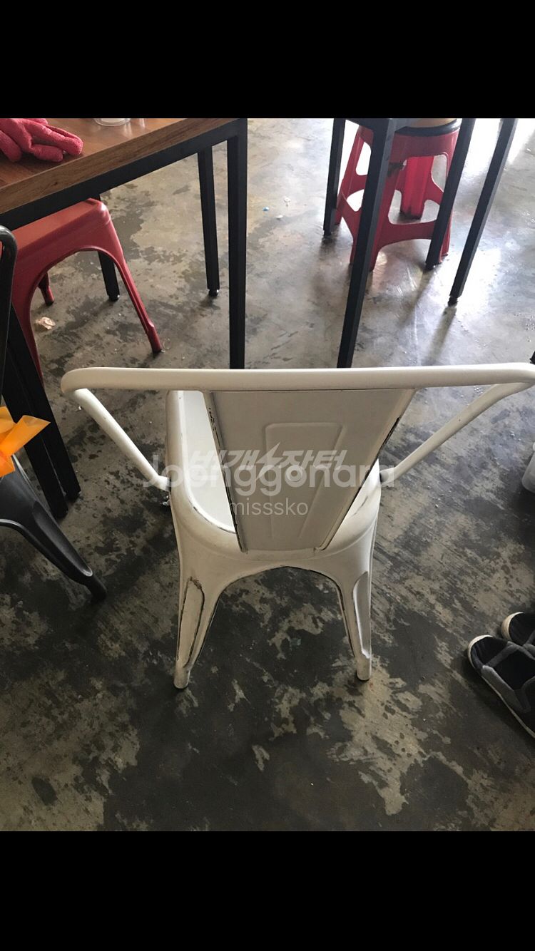 의자 테이블 철제의자 빈티지--4