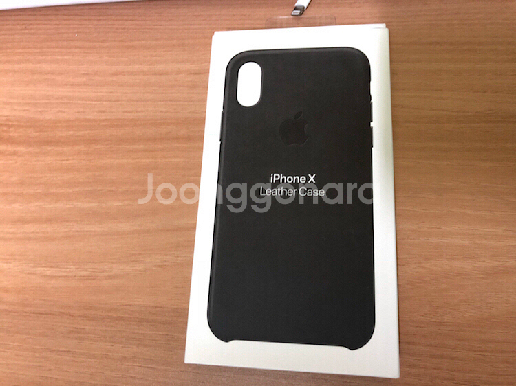 iPhone X 가죽 케이스 - 블랙 / 애플 정--0