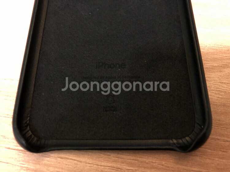 iPhone X 가죽 케이스 - 블랙 / 애플 정--4