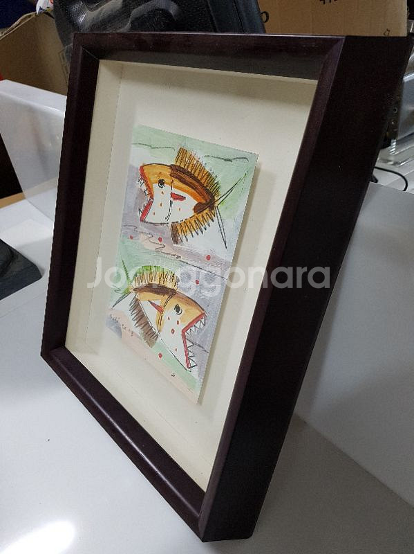 물고기 작가그림 2개 세트 + 고급액자  --0