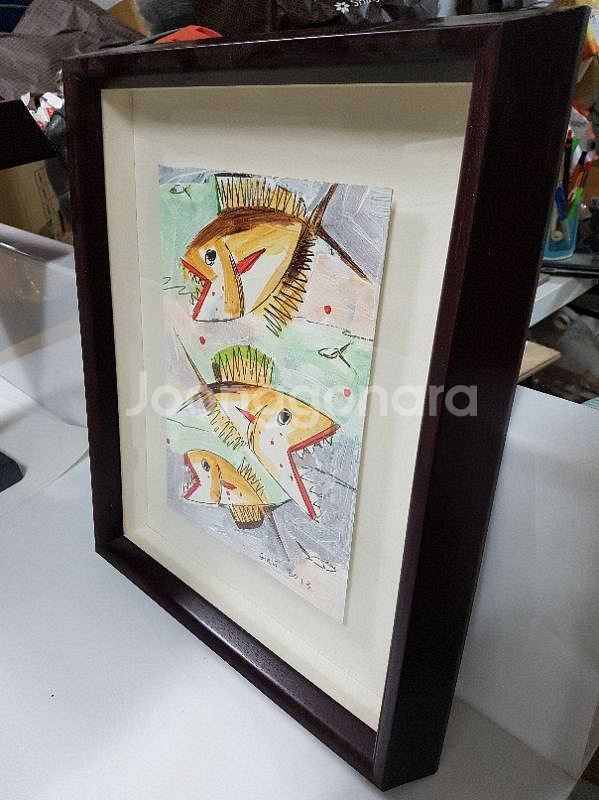 물고기 작가그림 2개 세트 + 고급액자  --2