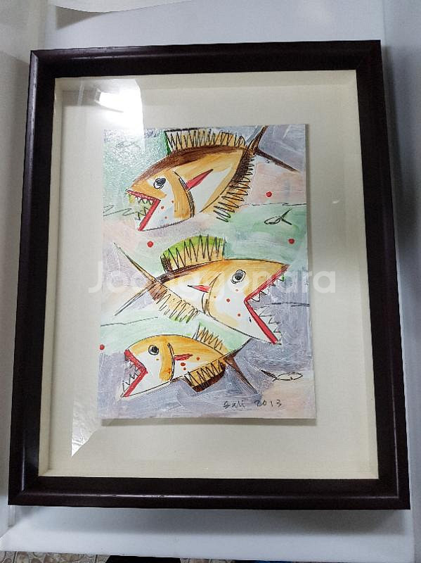 물고기 작가그림 2개 세트 + 고급액자  --3