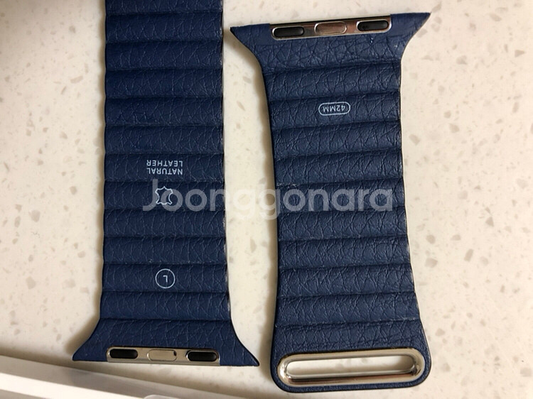 애플워치 42mm 정품 레더루프 블루컬러--1