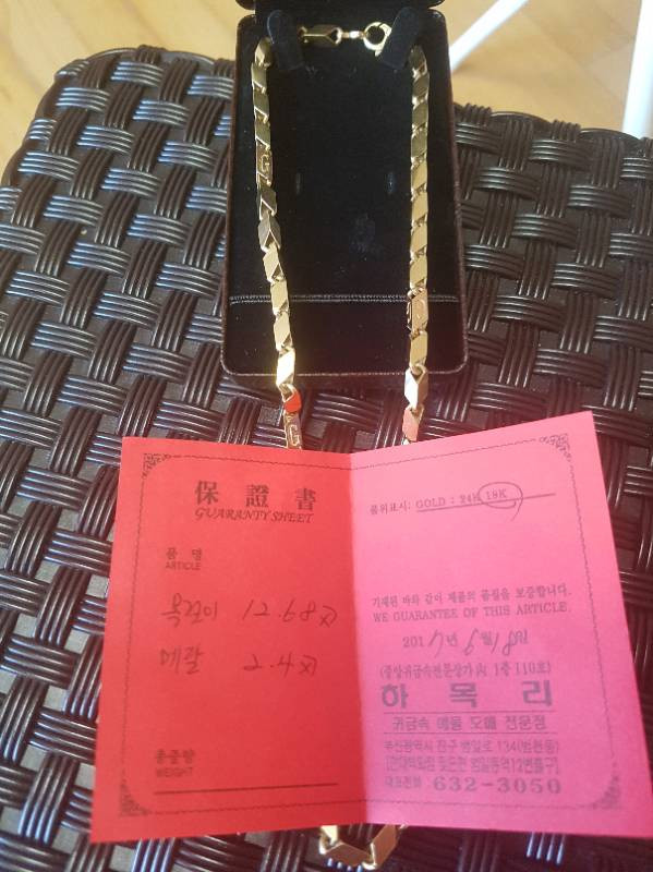 18k 대나무 목걸이 --1